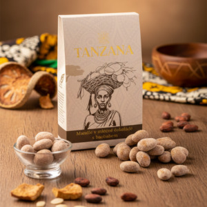 Mandle v mléčné čokoládě s baobabem – TANZANA 90g